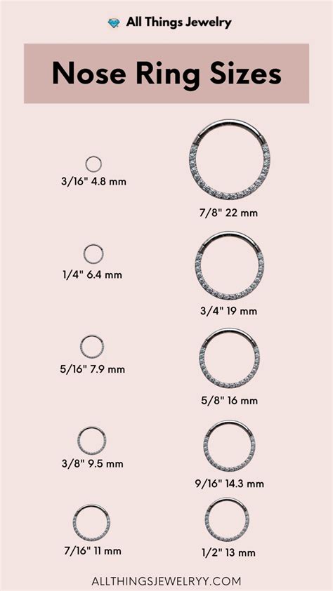 nose ring size chart printable.